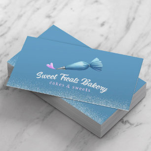 Tarjeta De Visita Panadería Pastelería Pastelería Chef Piping Bag Lo