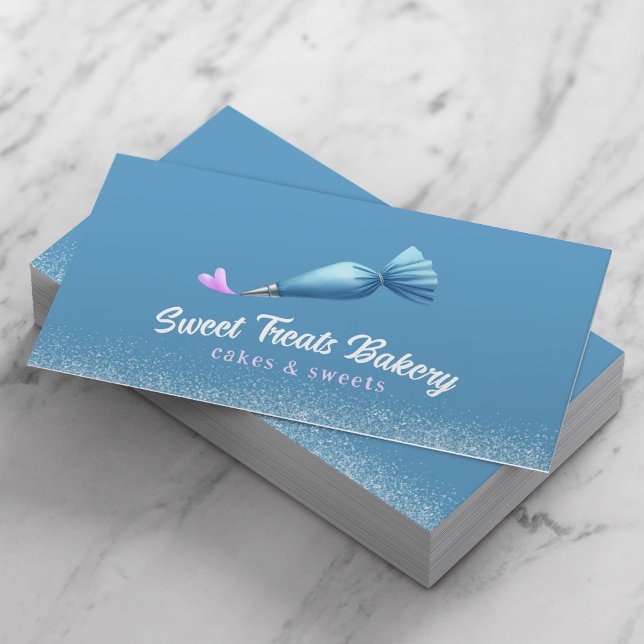 Tarjeta De Visita Panadería Pastelería Pastelería Chef Piping Bag Lo (Subido por el creador)