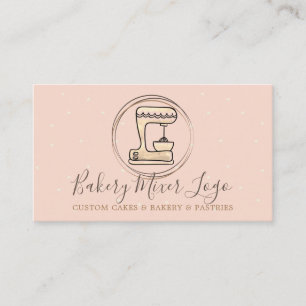 Tarjeta De Visita Panadería Pastelería Patisserie adorable mezclando
