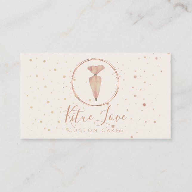 Tarjeta De Visita Panadería Pastelería Patisserie Chef Cake Maker (Anverso)