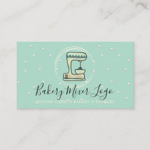 Tarjeta De Visita Panadería Pastelería Repostería verde linda