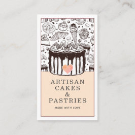 Tarjeta De Visita Panadería Pasteles De Chef Y Pasteles
