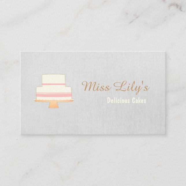 Tarjeta De Visita Panadería Pastry Chef Cake Logo (Anverso)