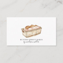 Tarjeta De Visita Panadería Pastry Watercolor Baker