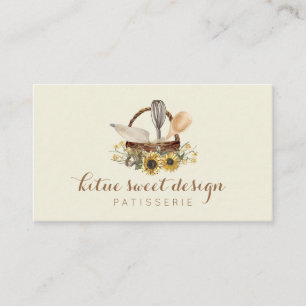 Tarjeta De Visita Panadería Repostería Cocina Rústica