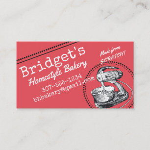 Tarjeta De Visita Panadería retra del mezclador del soporte del