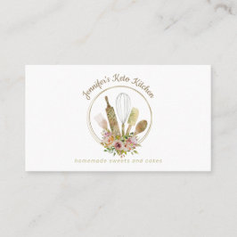 Tarjeta De Visita Panadería Rústica Chef Elegante
