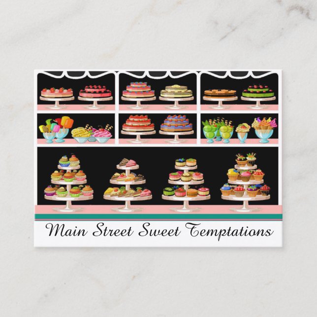 Tarjeta De Visita Panadería / Sweet Shop / Ice Cream Business Card (Anverso)