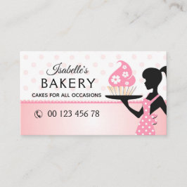 Tarjeta De Visita panadería, tortas hechas a mano, pasteles, hechos