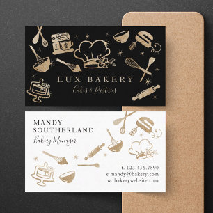 Tarjeta De Visita Panadería Utensil De Cocina De Cocina De Lujo