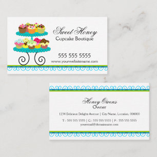 Tarjeta De Visita Panadero de Cupcakes Coloridos