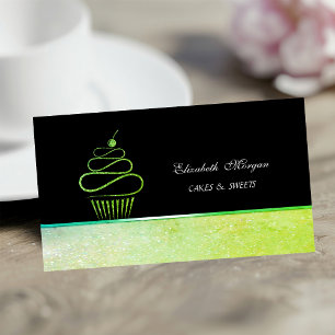 Tarjeta De Visita Panadero de pastelería de la panadería Green Cupca