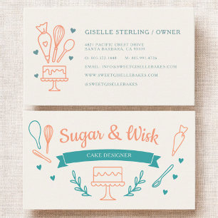 Tarjeta De Visita Panadero de pastelería diseñador de pasteles