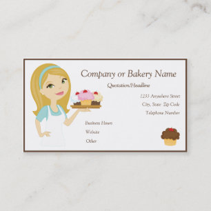 Tarjeta De Visita Panadero del Blonde/de la magdalena de la