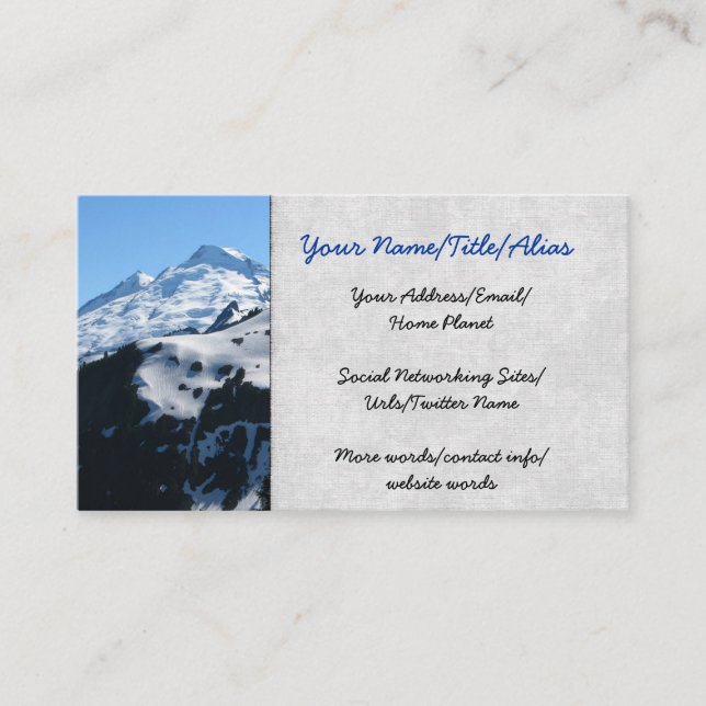 Tarjeta De Visita Panadero del Mt en julio (Anverso)