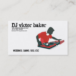Tarjeta De Visita Panadero del vencedor de DJ