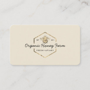 Tarjeta De Visita Panal de abeja bumble de oro amarillo apiarista