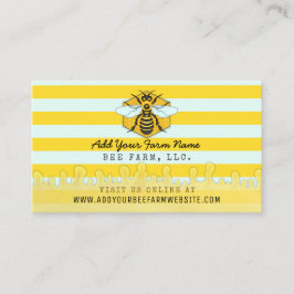 Tarjeta De Visita Panal de las abejas de la granja el | de la abeja