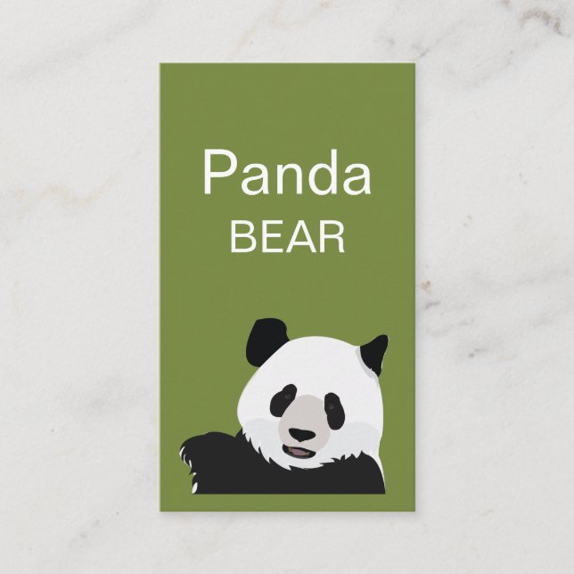 Tarjeta De Visita Panda Bear (Anverso)