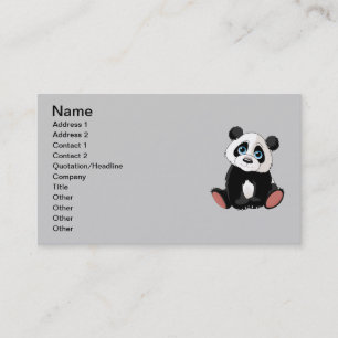 Tarjeta De Visita Panda Bear