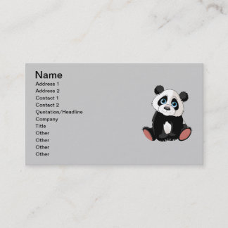 Tarjeta De Visita Panda Bear