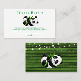 Tarjeta De Visita Panda Bear Bamboo Baby Diaper Raffle