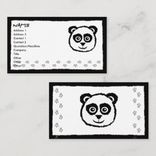 Tarjeta De Visita Panda Business Cards