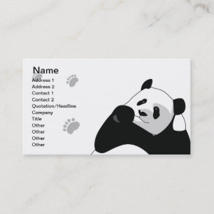 Tarjeta De Visita Panda - negocio