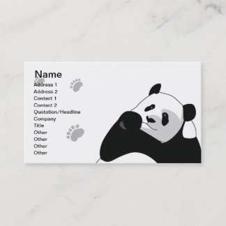 Tarjeta De Visita Panda - negocio
