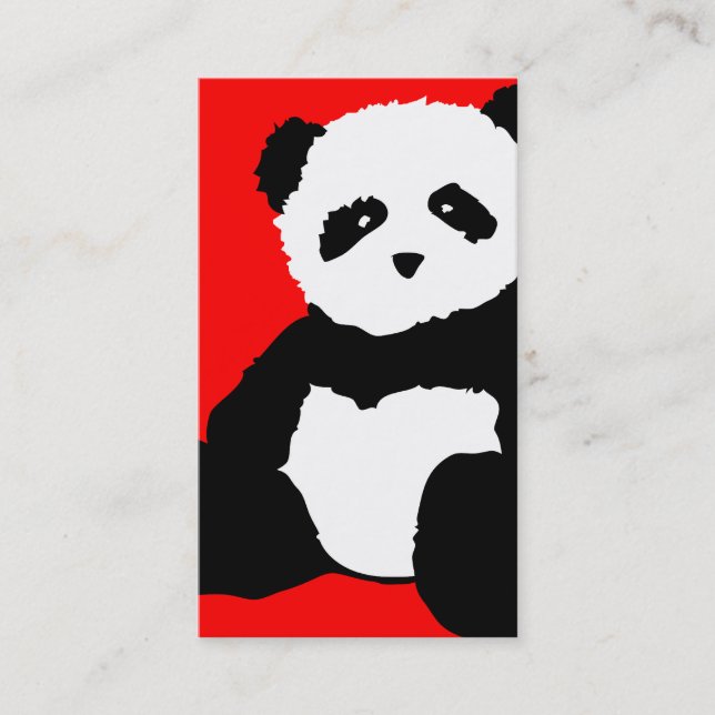 Tarjeta De Visita panda plush : personalizable de color (Anverso)