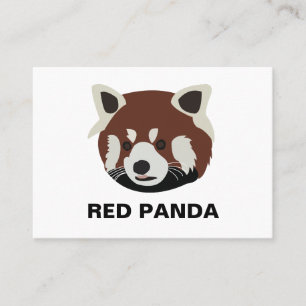 Tarjeta De Visita Panda Rojo Raccoon Panda