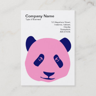 Tarjeta De Visita Panda - rosa y azul
