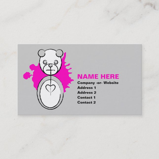 Tarjeta De Visita panda splatz. (Anverso)