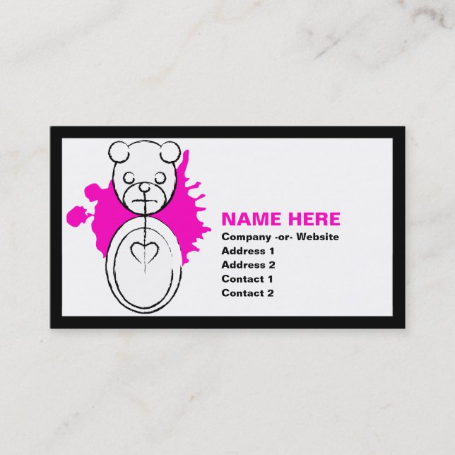 Tarjeta De Visita panda splatz. (Anverso)
