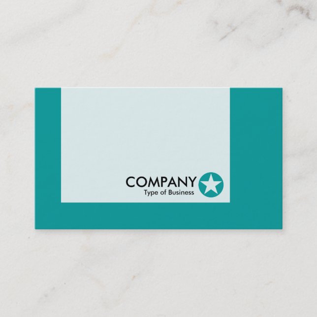 Tarjeta De Visita Panel - Colores - Estrella - Verde azulado (Anverso)