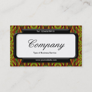 Tarjeta De Visita Panel con estilo (letra de guión) - Patrón retro