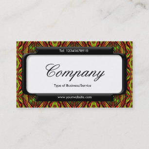Tarjeta De Visita Panel con estilo (letra de guión) - Patrón retro