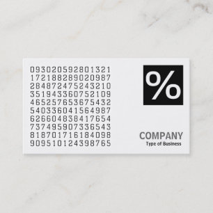 Tarjeta De Visita Panel con logotipo de foto cuadrada (v2) - Números