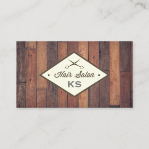 Tarjeta De Visita Panel de madera   Hair Stylist