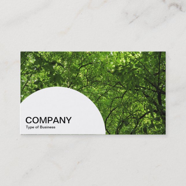 Tarjeta De Visita Panel de semicírculo - Cubierta de Woodland (Anverso)