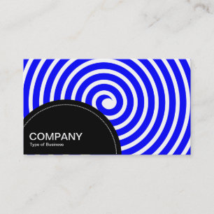 Tarjeta De Visita Panel de semicírculo (puntos) - Azul espiral
