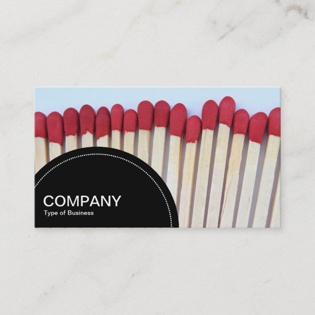 Tarjeta De Visita Panel de semicírculo (puntos) - Coincidencias 03 (Anverso)