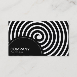 Tarjeta De Visita Panel de semicírculo (puntos) - Negro espiral (pla