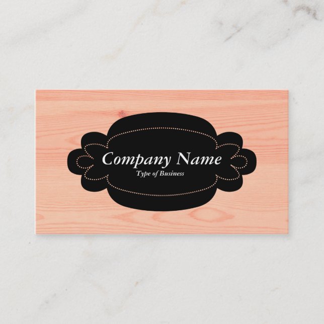 Tarjeta De Visita Panel decorativo 01 - Negro - Madera (Anverso)
