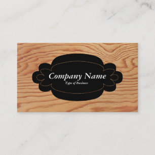 Tarjeta De Visita Panel decorativo 01 - Negro - Madera 03