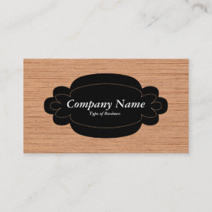 Tarjeta De Visita Panel decorativo 01 - Negro - Madera 06