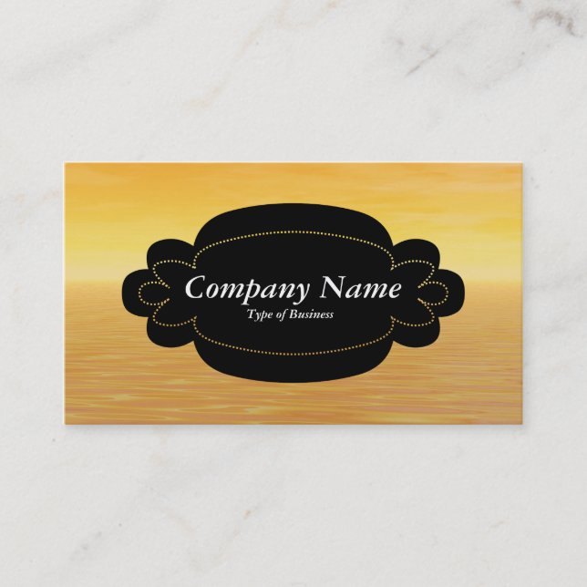 Tarjeta De Visita Panel decorativo 01 - Negro - Mar de Oro (Anverso)