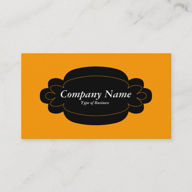 Tarjeta De Visita Panel decorativo 01 - Negro - Naranja (Anverso)