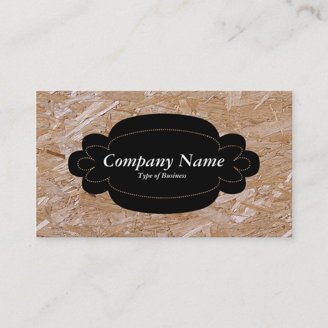 Tarjeta De Visita Panel decorativo 01 - Negro - Portapapeles (Anverso)