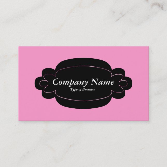 Tarjeta De Visita Panel decorativo 01 - Negro - Rosa (Anverso)